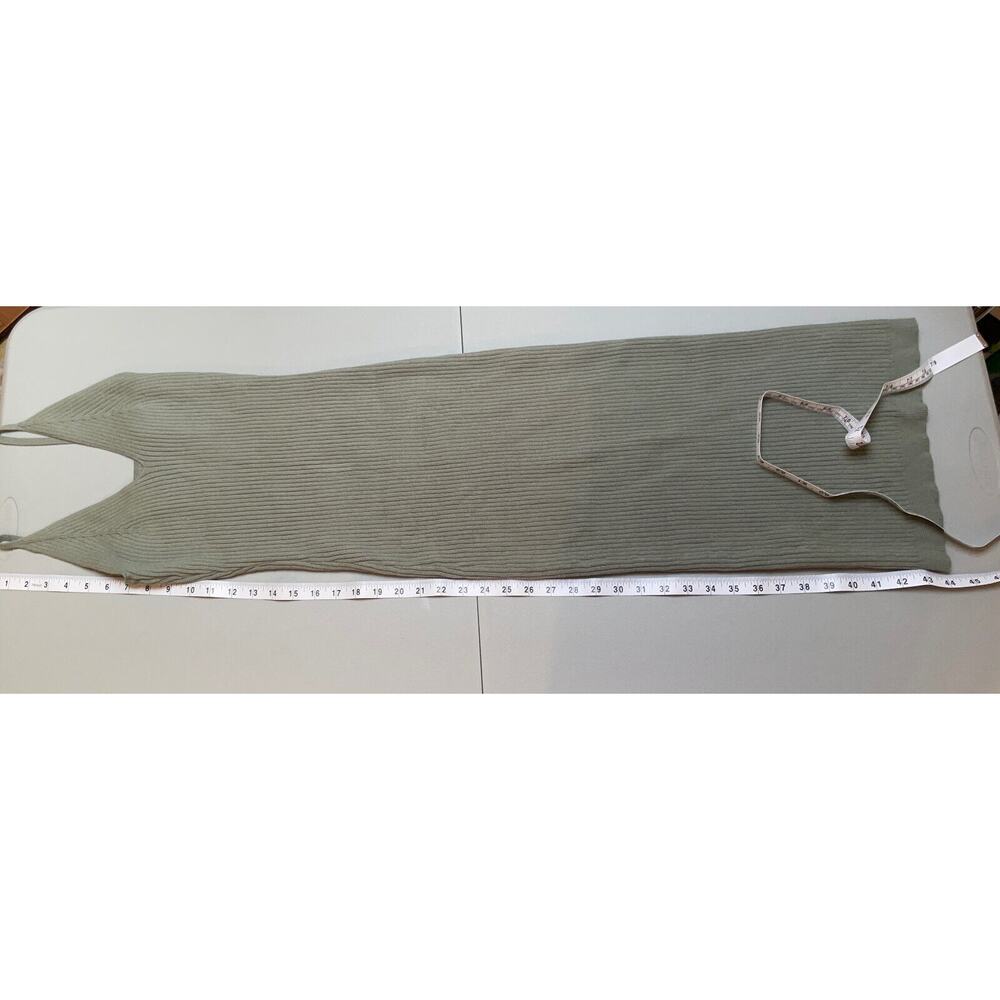 Princess Polly Oxford Green Ribbed Sleeveless Midi Dress Size L/XL FLAWED - Picture 9 of 10